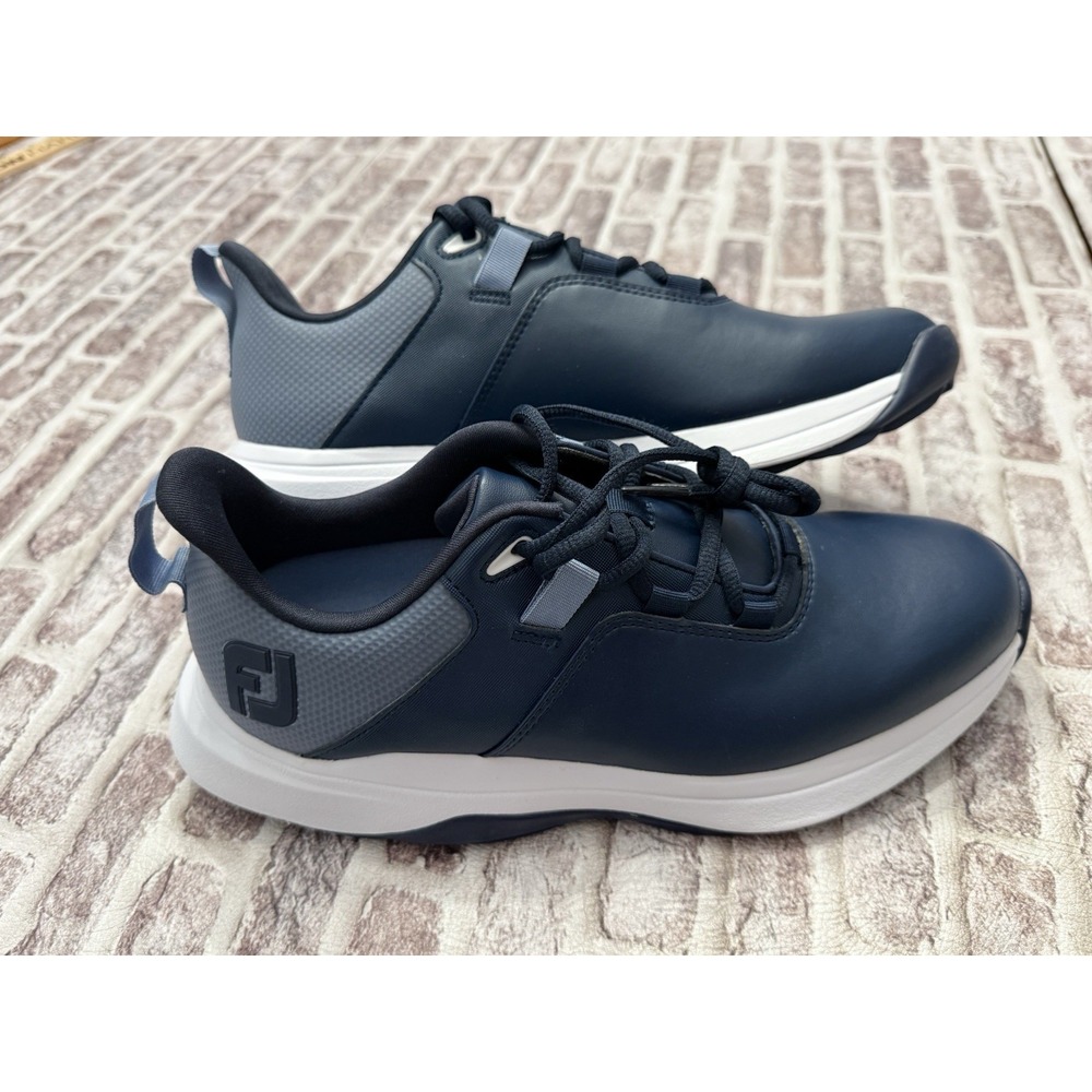 FootJoy Golf ProLite Shoes White/Navy Blue Size 7M New NWOB Spikeless
